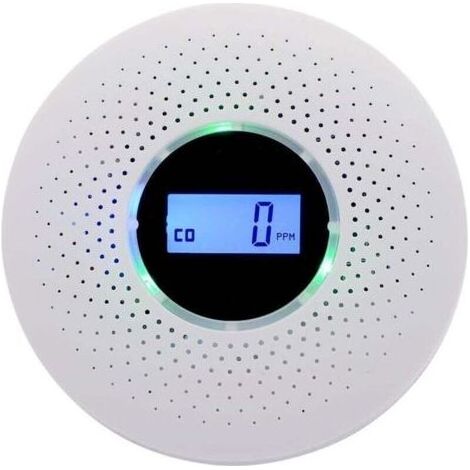 Détecteur Fumée Monoxyde De Carbone - Capteur Électrochimique CO - Alarme 85 dB - Fonctionne Sur 3 Piles AA - 1 Pièce (1/5)
