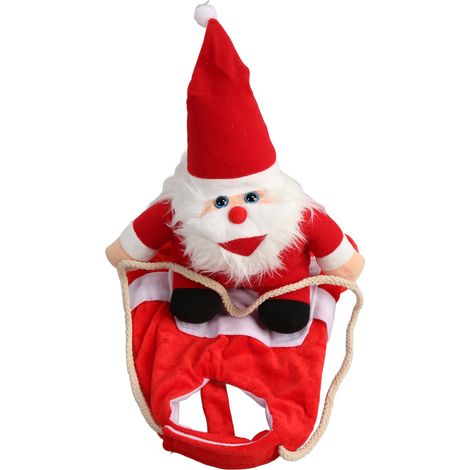Manteau de Noël pour chien, en peluche chaude, élégante et mignonne, costume de Père Noël pour petits, moyens, grands chiens et chats (XL). (1/5)