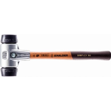 HALDER SIMPLEX maza Goma rellena con carcasa de aluminio y mango de madera - D=40 mm - 3102.040