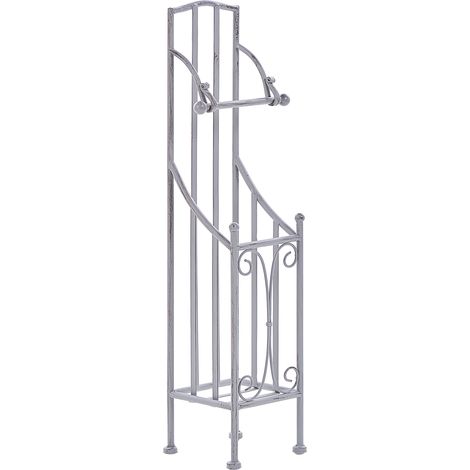 Portarrollos de metal gris 68 cm envejecido almacenaje accesorio retro