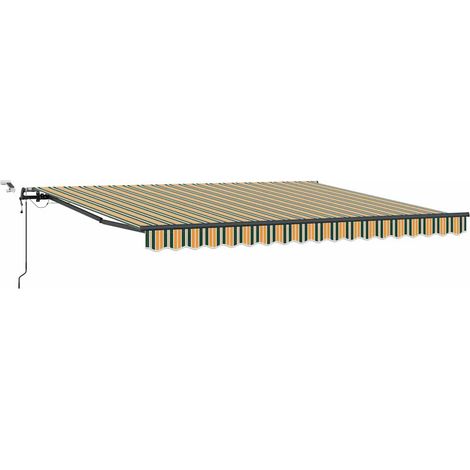 Maison Exclusive - Tessuto per Tenda Verde e giallo 400 × 300 cm Poliestere