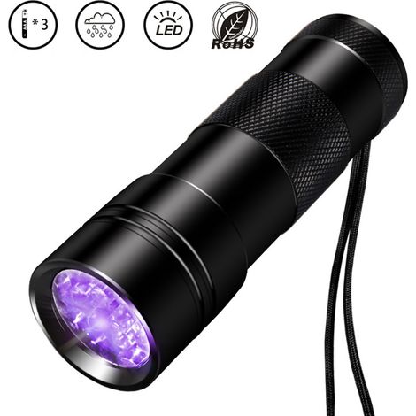 Torcia UV con 12 LED, luce per rilevamento puntiforme. (1/3)