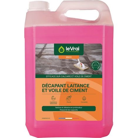 LE VRAI PRO BRICO - Décapant laitance et voile de ciment 5L