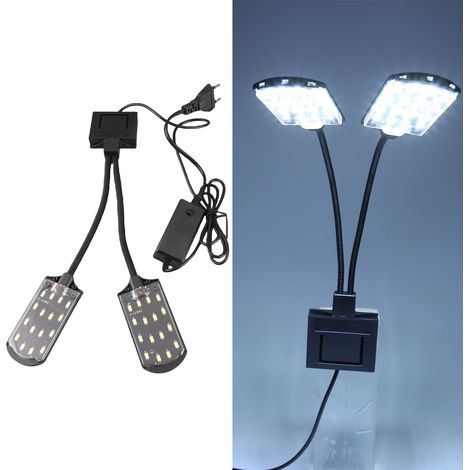 Éclairage Aquarium Double Tête LED pour Aquariophilie - Lampe de 220V Adaptée aux Normes Européennes-AUTRES (1/5)