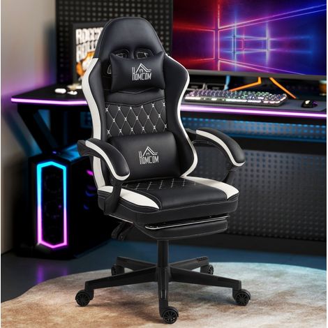 Sessel Gaming Stuhl Fußstütze 64x65x118-128 cm OKMYHOME (1/5)