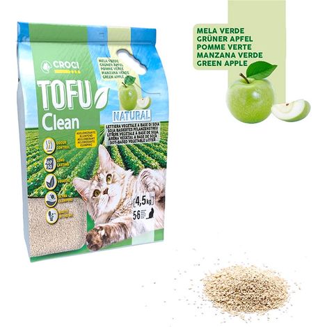 Set 4 pezzi Lettiera Tofu Clean alla Melaverde 4,5kg / 10 litri (1/4)