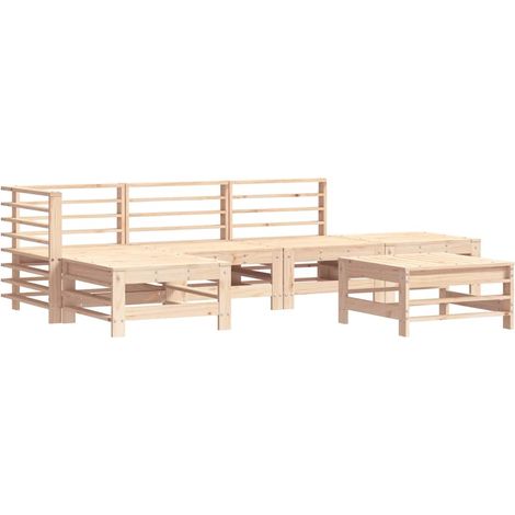 Maison Exclusive - 6-tlg. Garten-Lounge-Set Massivholz Kiefer (1/5)