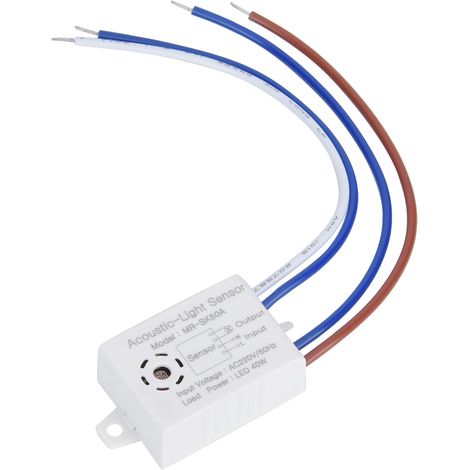 5 interrupteurs de commande de lumière et de son à LED avec capteur d'économie d'énergie et haute sensibilité de la lampe (1/5)