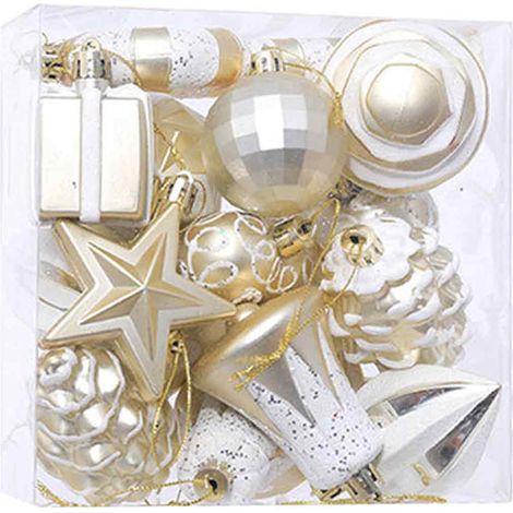 Boules de Noël décoratives pour sapin de Noël, décorations de sapin de Noël incassables, boules suspendues pour décoration de fête de fin d'année (1/5)