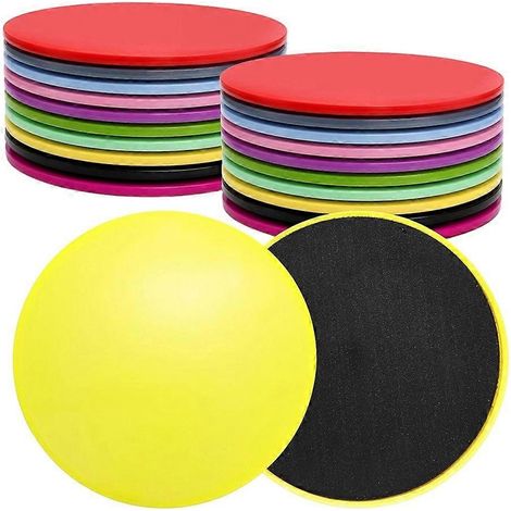Lot de 20 disques de patinage fitness, disques de patinage d'exercice double face, disques de patinage fitness pour le renforcement musculaire (1/5)