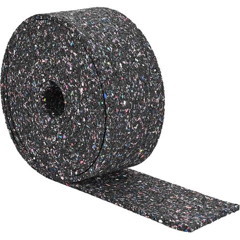 Rouleau de granulat en caoutchouc Noir 200 x 12 x 0,3 cm