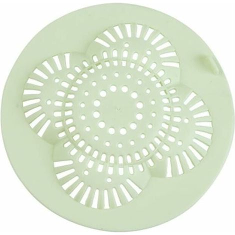1 Stück Abflusssieb aus Ulmenholz mit hohlen Blüten für Spülbeckenabfluss, Bodenablauf, Abdeckung für Lebensmittelabfälle, Haarfänger, für Badezimmer, Küche, 12 cm (grün).