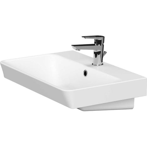 kielle Minor - Lavabo, 60x41 cm, avec trop-plein, un trou pour robinetterie, blanc 30621600 (1/4)