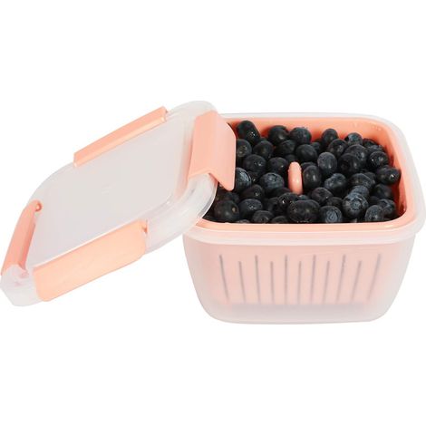 Boîte De Conservation - Contenant Frais Fruits Légumes - Couvercle Étanche - Polypropylène Alimentaire - 1,4 L - Vert (1/5)