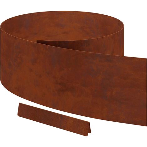vidaXL Borde de Césped 450 x 25 cm Acero autopatinable Oxidado (1/2)