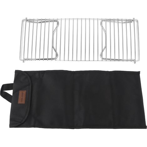 Grille de cuisson pliable pour feu de camp en acier inoxydable, support de barbecue portable, grille de rôtissage extérieur (1/5)