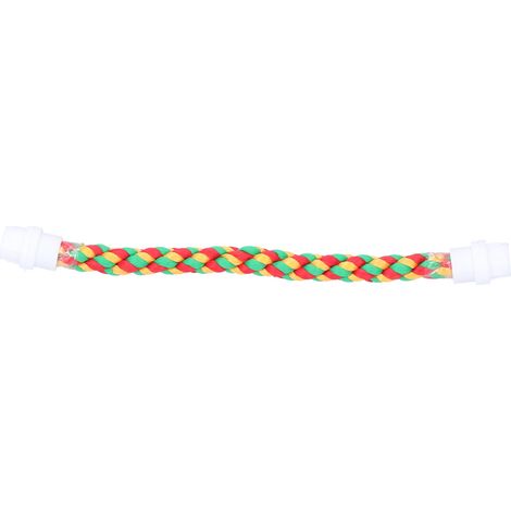 Perchoir en Corde de Coton en U Coloré pour Perroquets - Jouet à Mâcher et à Grimper
