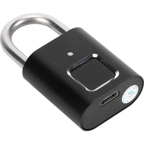 Cadenas de scurit facile  transporter avec empreintes digitales, alliage d'aluminium de haute qualit, pratique pour le stockage, pour les amis, le bureau.