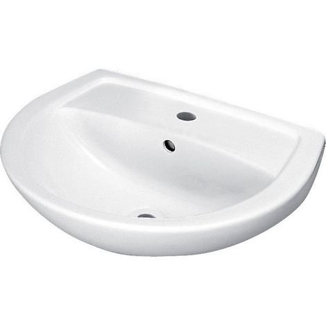 Lavabo Geberit PARIS 550x430mm con foro rubinetto e troppopieno we