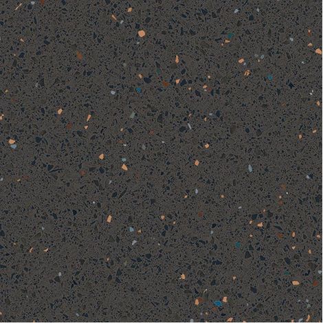 Aelle - Carrelage extérieur antidérapant effet terrazzo uni noir 20x20 cm MICRA R Grafito - Vendu par boîte de 1 m²