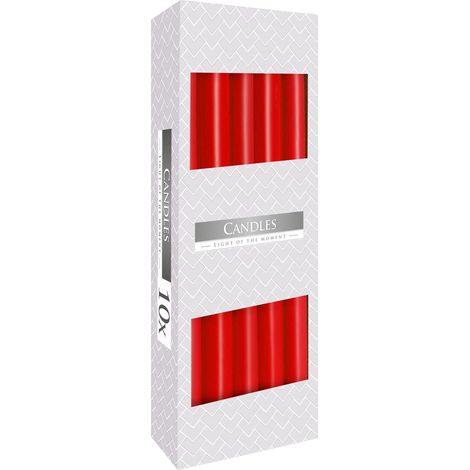 Bougie Conique - Rouge- Vendu par 10 (1/2)