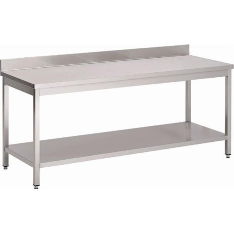 Table Inox Adossée Budget avec Etagère Gamme 600 - L2G