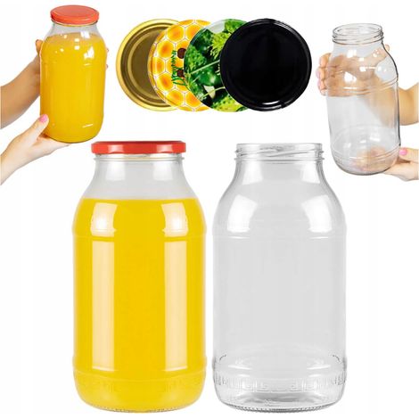 BARATTOLO IN VETRO DA 2L PER CONSERVE, LIQUORI, MIELE (1/5)