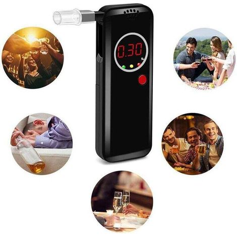 Ethylotest portable avec affichage digital LCD – Résultats précis en 5 secondes – Capteur semi-conducteur ultra-sensible – Compact et léger (1/5)