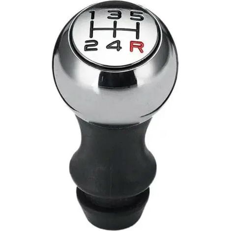 YMYNY Pommeau de Levier de 5 Vitesses Manuelle pour Voiture 206 207 3008 etc/ C2 C3 C4 Picasso Berlingo Saxo (Argent + Noir Nombre)