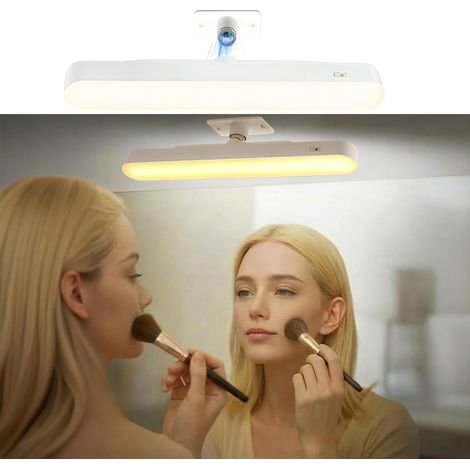4000mAh Lampe LED avec Aimant, Reglette LED Cuisine Rechargeable, Réglage de la Lumière pour Miroir de Maquillage, Coiffeuse, Bureau, Chambre (1/5)