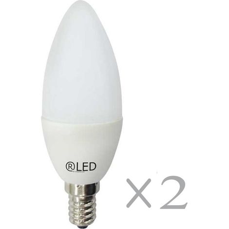 Pack 2 Bombillas LED Vela E14 (6W)