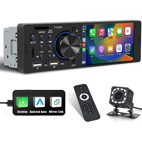 4" 1 DIN Car Radio with Bluetooth FM Backup Camera (1/5)