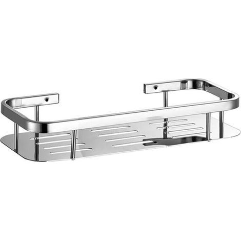 Chrome-plated stainless steel shower caddy – 35cm bathroom storage – Capacity up to 5kg – Ventilation slots for water drainage (1/5)