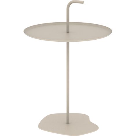 Table basse console d'appoint acier beige
