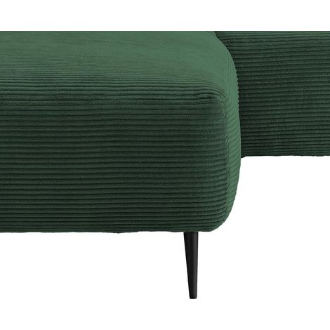 Mömax Ecksofa Vanilla Dunkelgrün Cord (1/5)
