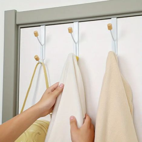 3er-Set Türhaken  Kein Bohren erforderlich  Robustes Metall  Organizer für Badezimmerhandtücher/Kleidung im Schlafzimmer
