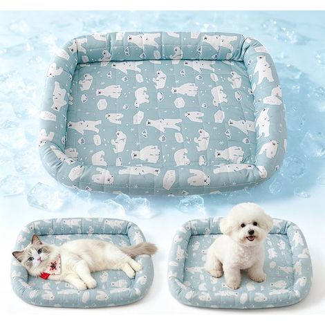 Alfombrilla refrescante para mascotas，manta refrescante de verano，cama refrescante para gatos，alfombrilla autoenfriadora，M (55 x 43 cm) (1/5)