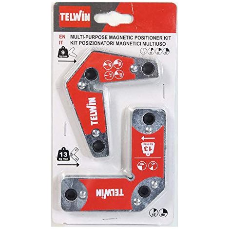 Coppia Posizionatori magnetici 804131 TELWIN - MAX 13KG SQUADRA MAGNETICA SALDATURA SALDATRICE (1/10)