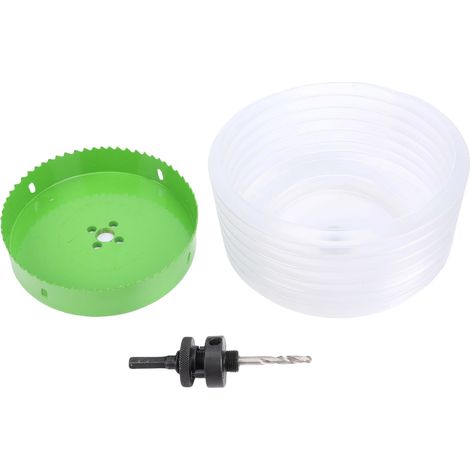 Scie cloche à lumière encastrée, coupe-métal bi-métal de 6 pouces avec bol à poussière pour panneaux de gypse en plastique de contreplaqué de bois