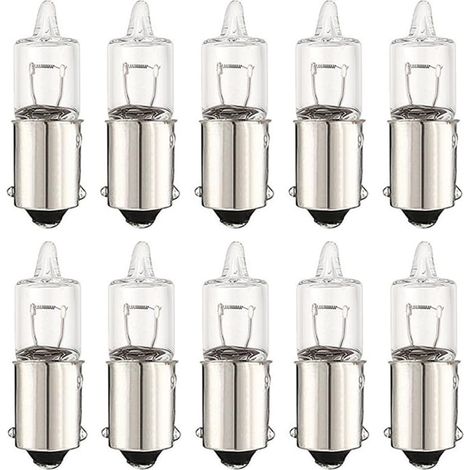 Ampoule Halogène H10W BA9s - Lot de 2 - 12V 10W - Culot Métal 9mm - Éclairage Intérieur et Feux de Position - Anneaux Yeux d'Ange (1/3)