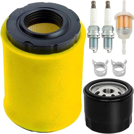 Kit Filtre Bougie Huile John Deere D100 D105 D110 D130 D140 LA135 LA145 Briggs 796031 591334 (1/5)