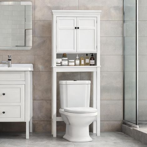 Meuble de salle de bain blanc en MDF 70 x 20 x 175 cm (1/5)