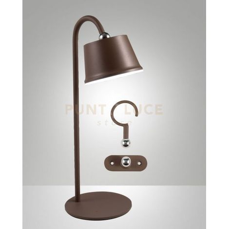 ARMANDA KIT COMPLETO  ILLUMINATORE CORTEN  A LED 3W 3000K 320LM DIMMERABILE E ORIENTABILE RICARICABILE IP54