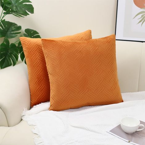 Housse De Coussin - 45x45 Cm - Polyester 100 - Fermeture Éclair Invisible - Pour Canapé Chambre Salon - 1 Pièce (1/5)