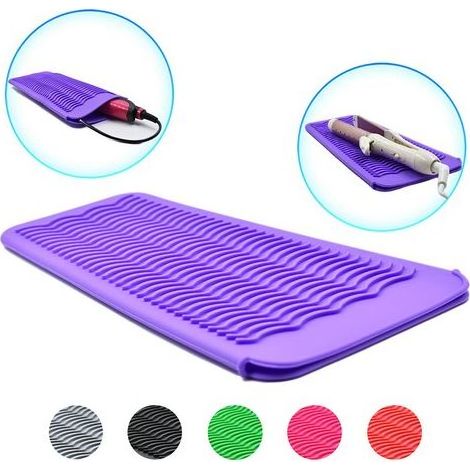 Étui de transport en silicone résistant à la chaleur pour fer à friser, lisseur et autre outil de coiffure (1/5)