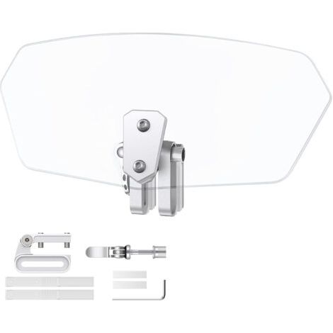 Pr Pare-brise de Moto Clip Réglable sur Déflecteur de Vent de Spoiler d'Extension de Pare-brise pour Moto-Transparent (1/5)