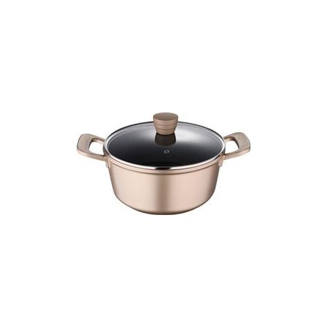 CACEROLA 24 X 11,5 CM CON TAPA SAN IGNACIO BRONZE DE ALUMINIO FUNDIDO APTA PARA INDUCCION