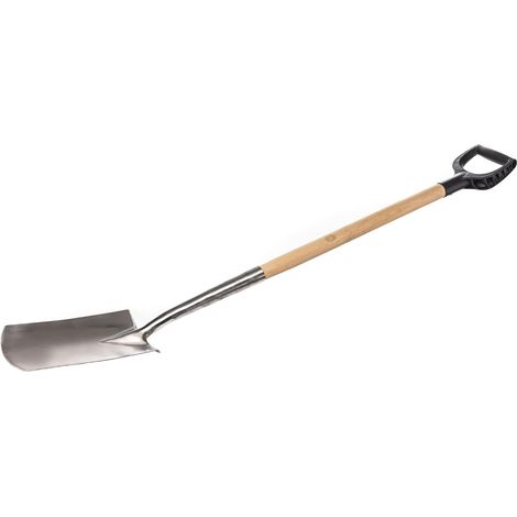 KOTARBAU Pelle de jardinage en acier inoxydable avec manche en bois et bord de marche. (1/5)