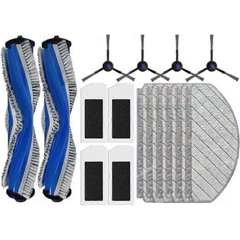 Lot de 16 pièces de rechange pour aspirateur Ecovacs Debot N20 / N20 Plus / N20 Pro Plus : brosse, filtre et chiffon de nettoyage. (1/5)