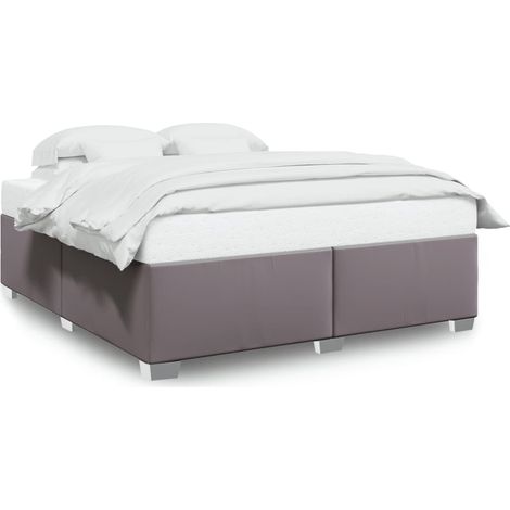 Maison Exclusive - Bettgestell Grau 180x200 cm Kunstleder